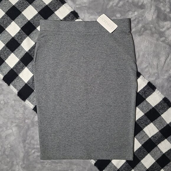 Forever 21 Gray Pencil Skirt - Picture 1 of 6